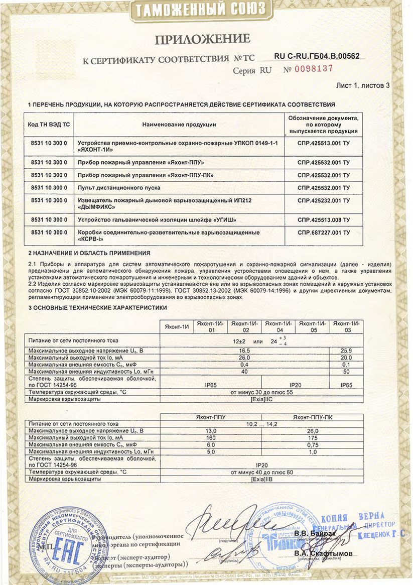 Сертификат соответствия
